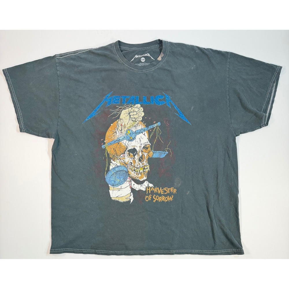 Metallica Harvester of Sorrow 1988 Tour Graphic T-Shirt Mens Size S/M Faded Blac